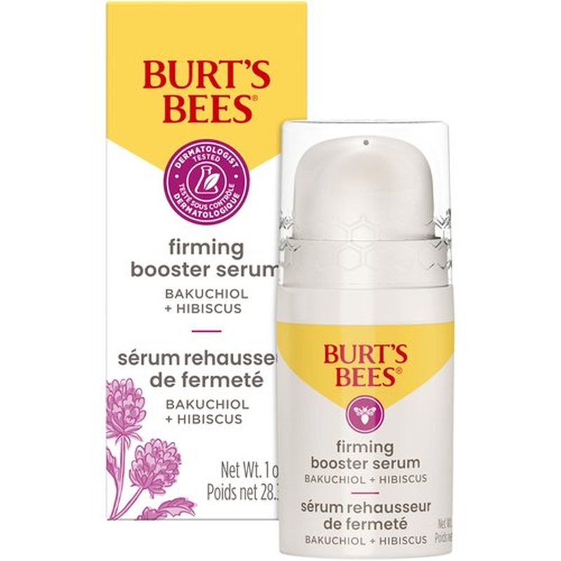 Burt's Bees Stocking Stuffers, Firming Collagen Face Serum, Natural Origin Retinol Alternative Improves Skin Texture & Supports Anti-Aging, with Bakuchiol, Lightweight - Firming Booster (1 oz)
