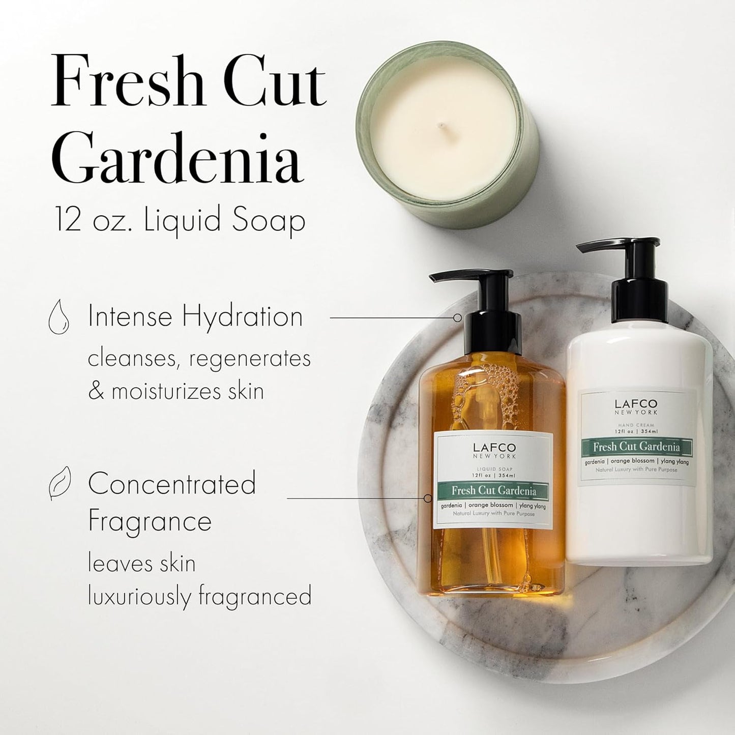 LAFCO New York Liquid Soap, Marine - 12 oz - Regenerates, Protects & Moisturizes - All Skin Types - Hypoallergenic, Synthetic Free & Cruelty Free - Made in Italy