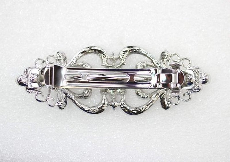 Faship Gorgeous Red Crystal Hearts And Floral Hair Barrette