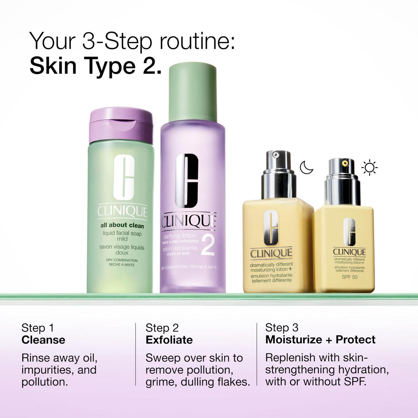 Clinique Clarifying Lotion 2 | Gentle Exfoliator For Dry Combination Skin Types | Face Toner With Witch Hazel | Step 2 in 3-Step Skin Care Routine, 13.5 Fl Oz