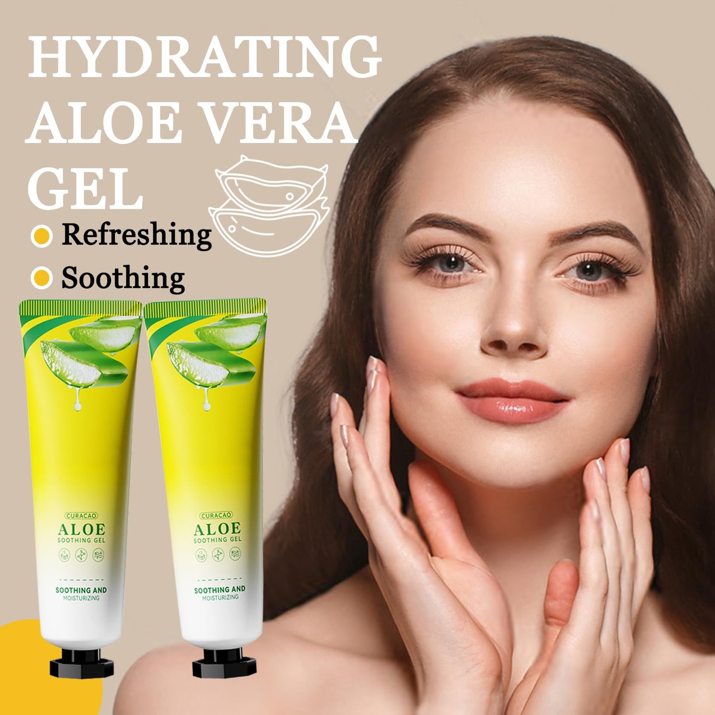 16PCS Organic Aloe Vera Gel for Face,Moisturizing Pure Aloe Lotion,Hydrating Travel Size Vera Gel for After Sun Care,Lightweight Body After Sun Lotion,Natural Organic Face Moisturizer