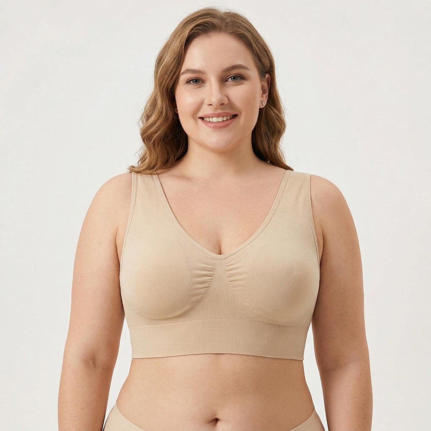 Hiking Gril Women's Comfort Wirefree Bralette Unpadded Sleep Yoga Bra HBF 3XL