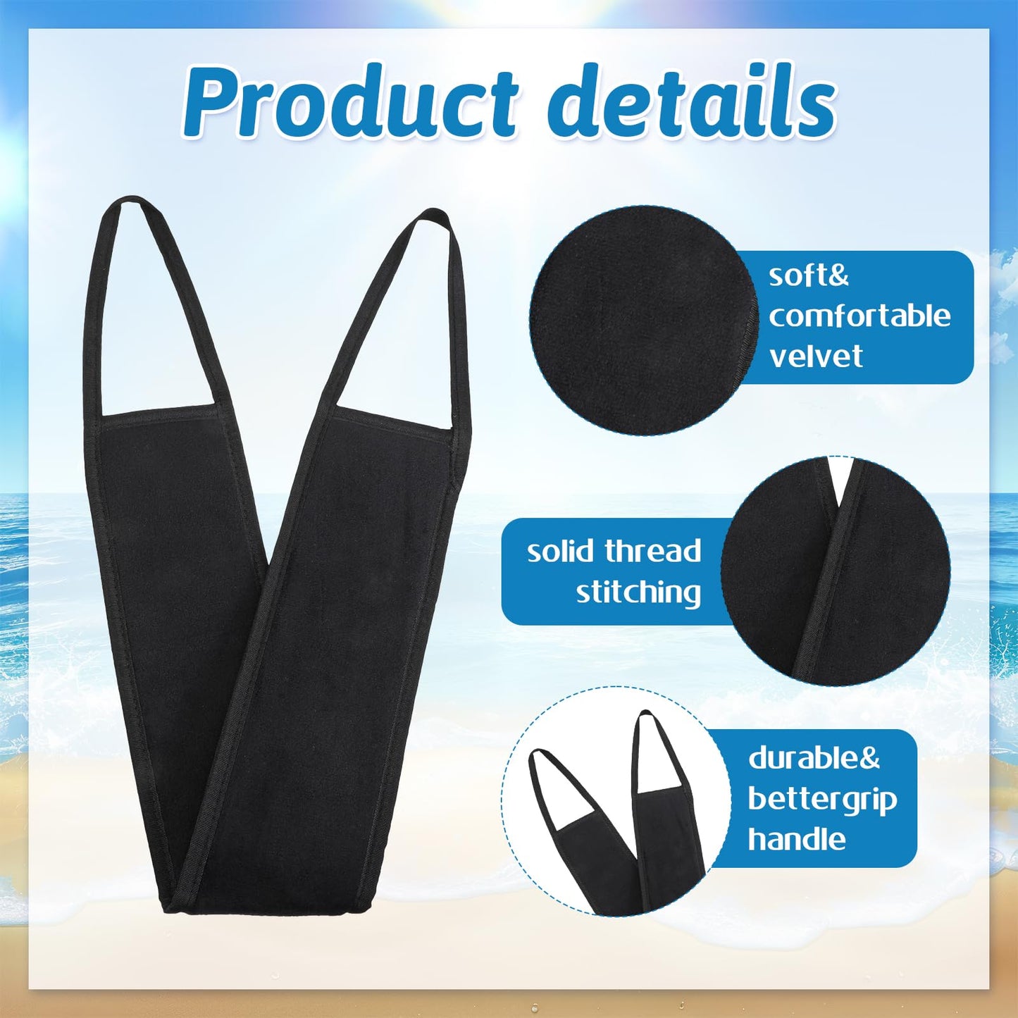 Self Tanning Mitts, Back Self Tanner Applicator Double Sided Reusable Sunless Tanning Mittens 4 in 1 Tanner Gloves with Thumb for Tan Lotion