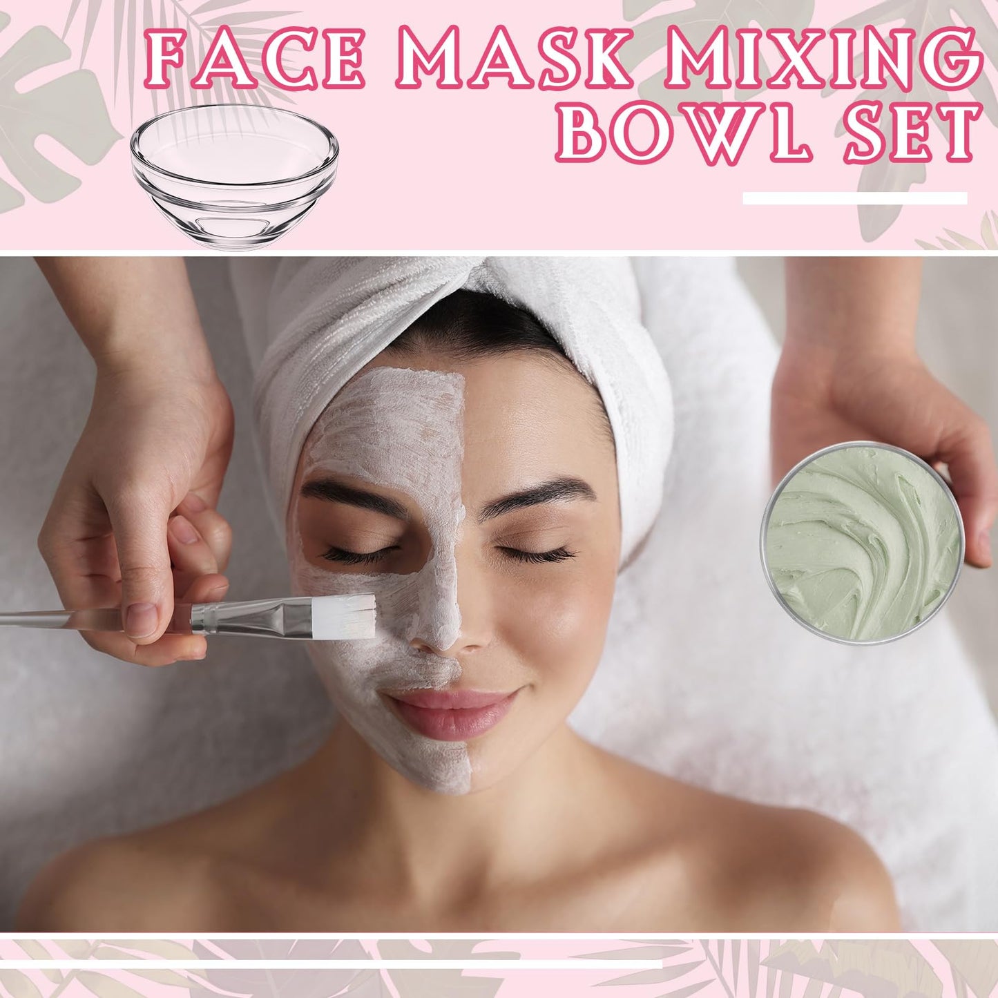 Teenyyou 20 Pcs Facial Bowls Esthetician Small Glass Facial, 3 Inch Clear Prep Measuring Bowl, DIY Face Mask, Mud Mask & Skincare Products for Home and Salon Use Face Care Supplies