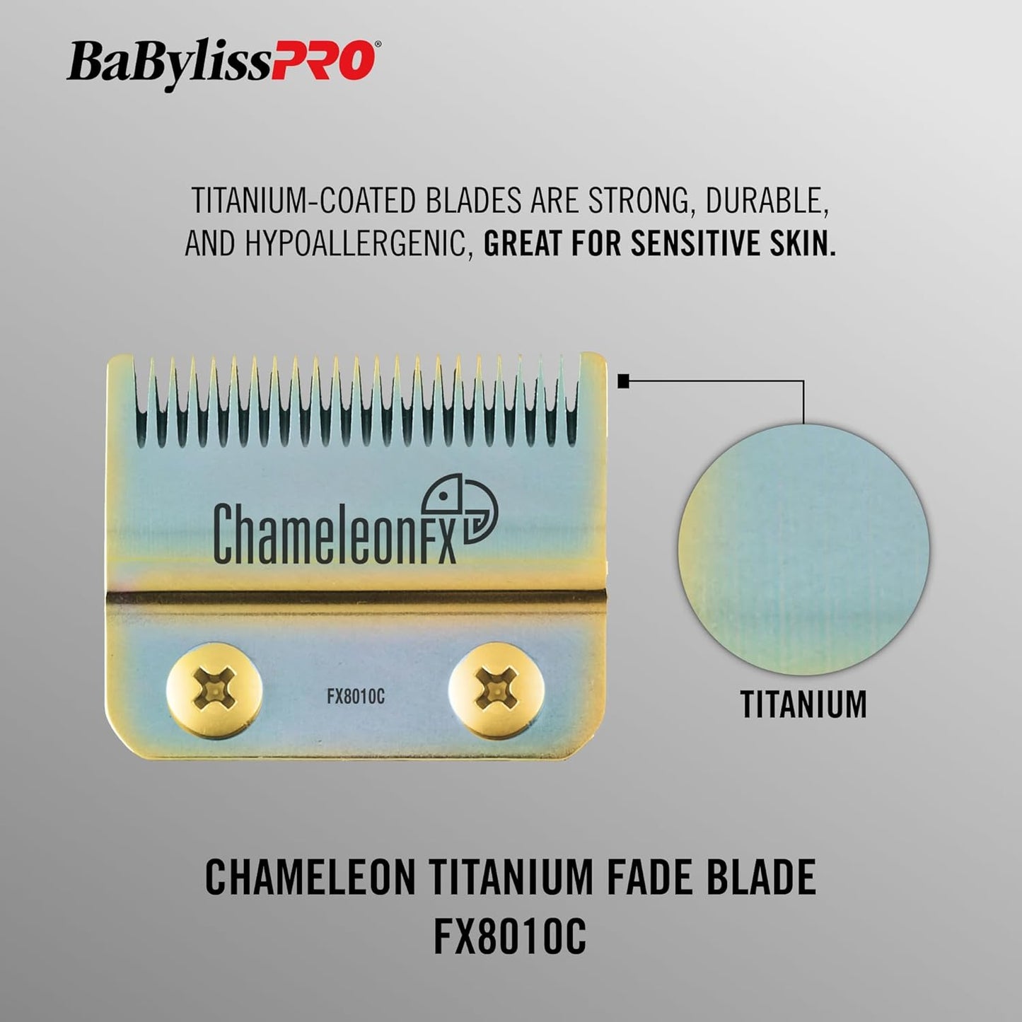 BaBylissPRO Replacement Fade Clipper Blades for FX870, FX825, FX673 Clippers and most 2-hole blade systems