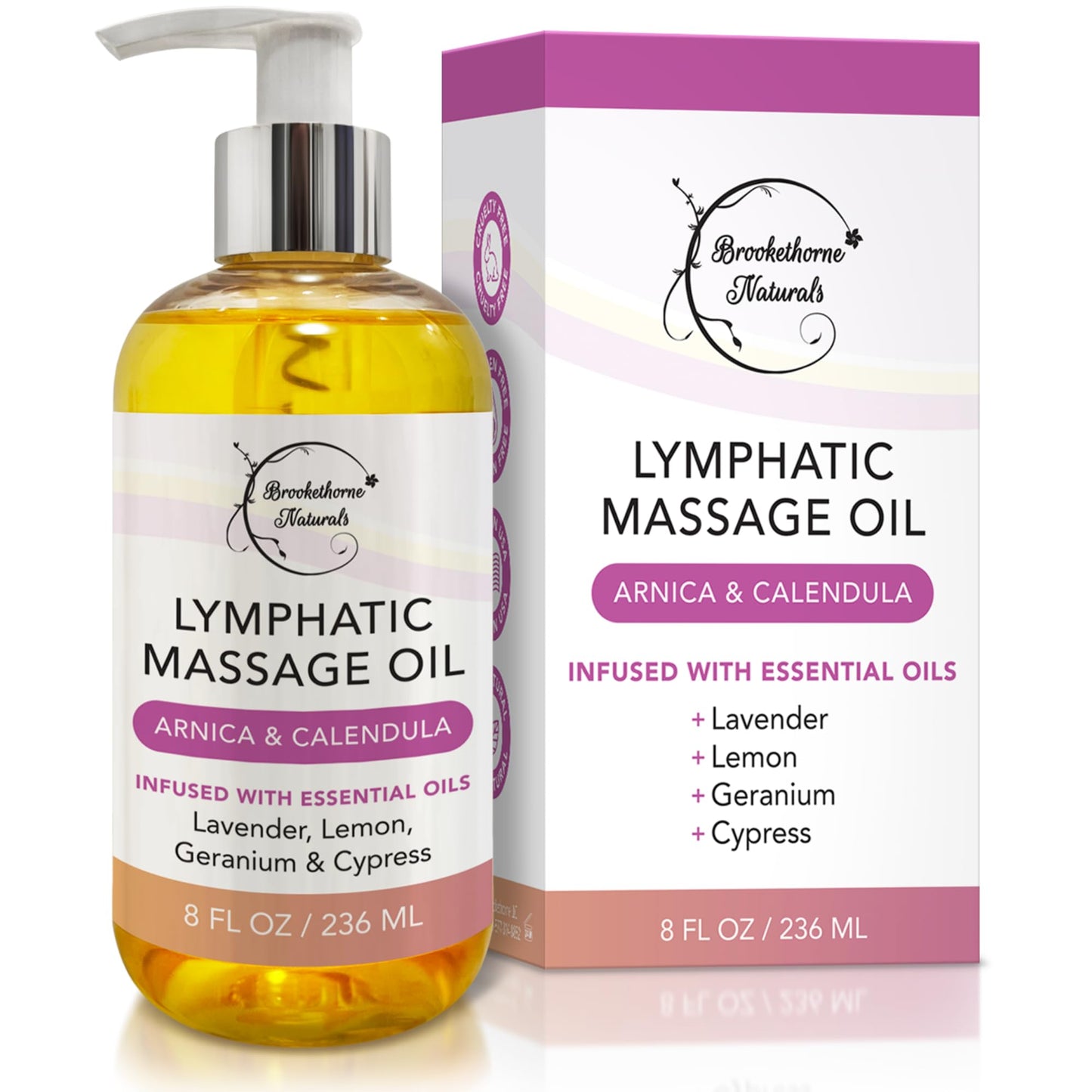 Lymphatic Massage Oil for Massage Therapy with Arnica & Lavender Oil