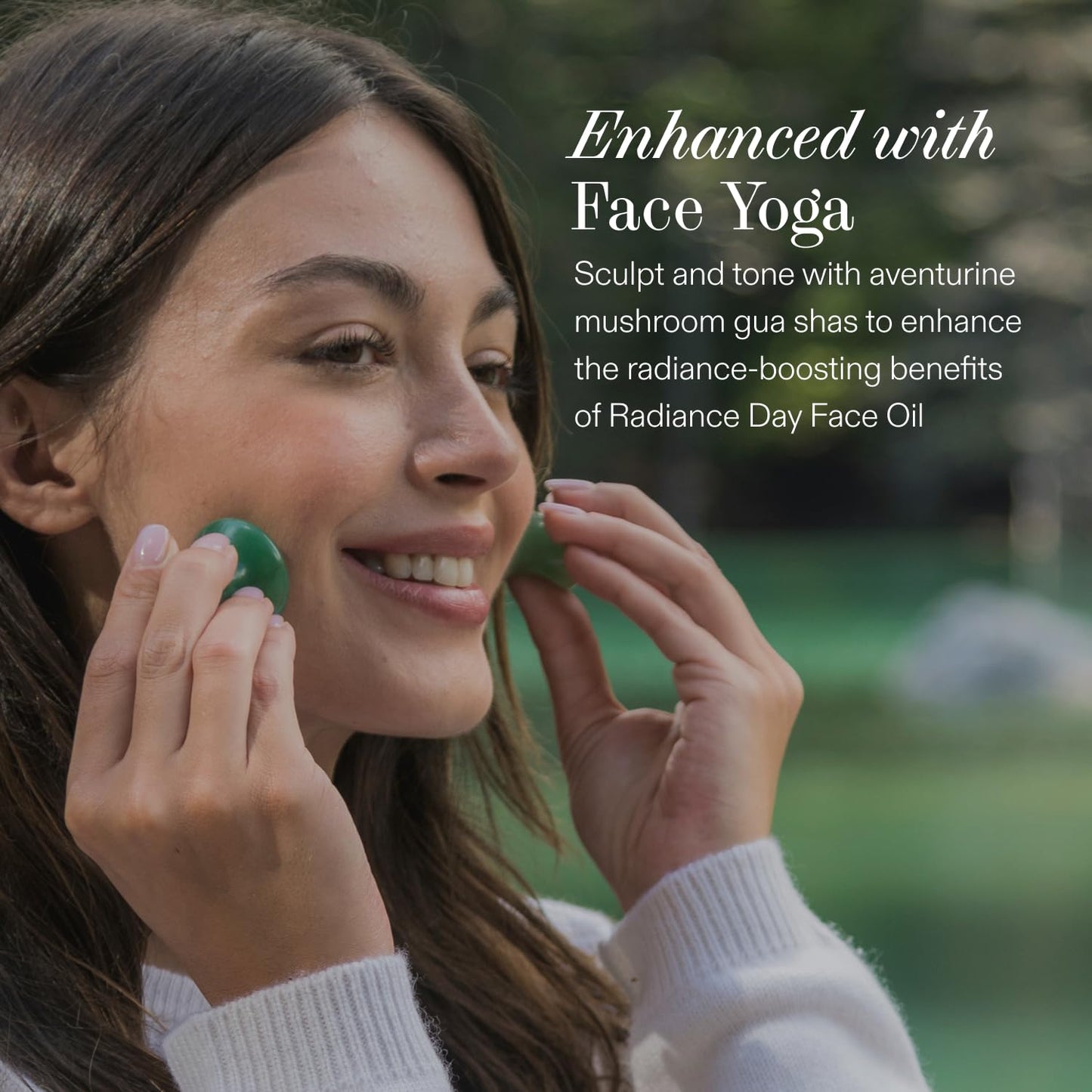 Almora Botanica Radiant Glow Gift Set – 3 Piece | Radiance Day Face Oil (30 mL) & Two Aventurine Green Gua Sha Stones | Ayurvedic Skincare & Face Yoga Ritual | Clean, Vegan Beauty Gift
