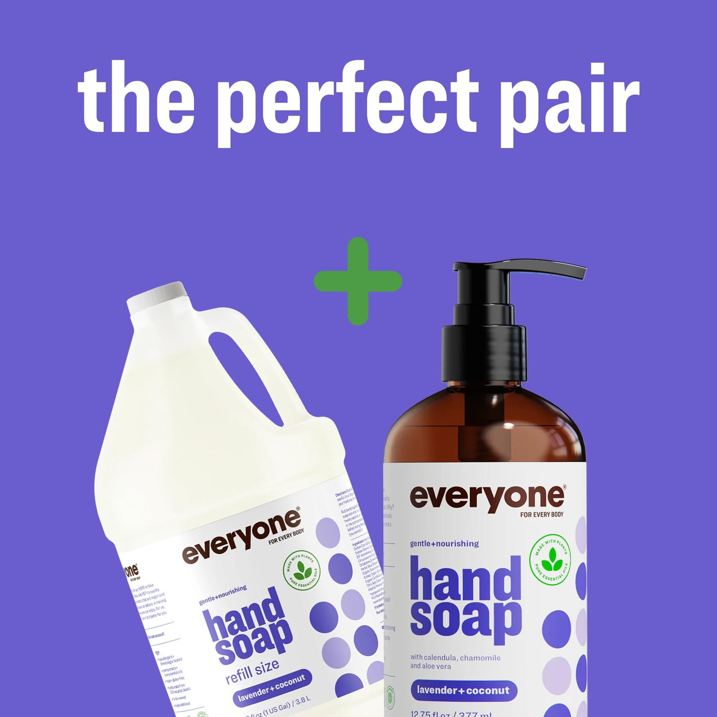 Everyone Liquid Hand Soap, 12.75 Ounce (Pack of 1), Lavender and Coconut, made with Essential Oils for Kitchen and Bathroom