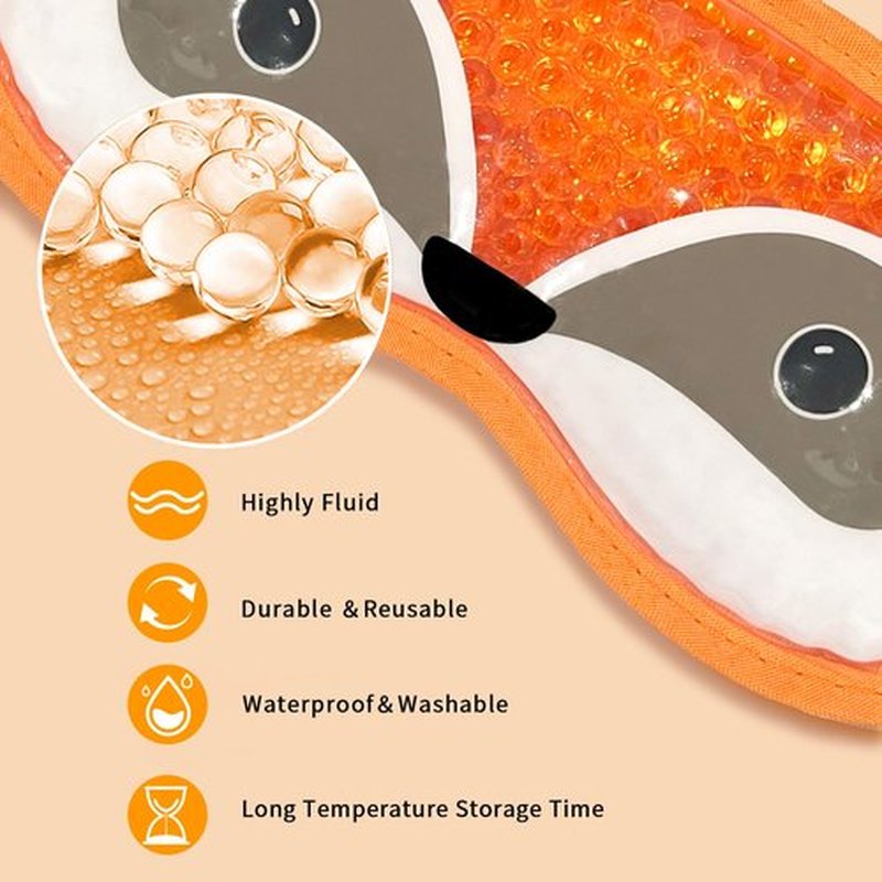 CONBELLA 2PCS Adorable Cooling Eye Mask Gel Eye Mask, Reusable Hot Cold Therapy Cold Eye mask for Post Surgery, Puffiness, Dark Circles, Eye Bags, Dry Eyes