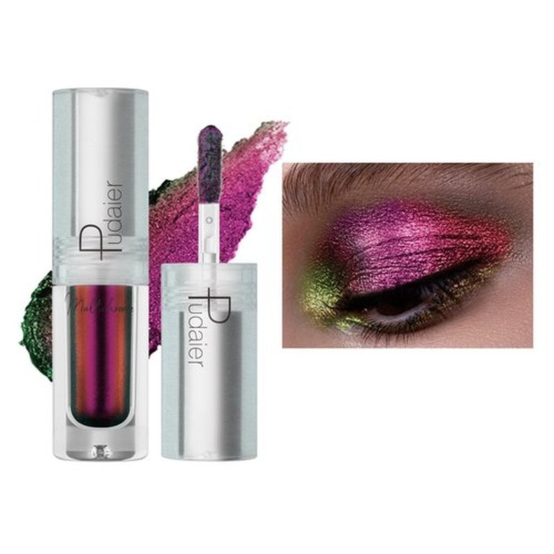 ZUK Liquid Multichrome Eyeshadow Stick, Multi-Dimensional Glitter Eye Looks, High Pigmented Eye Shadow, Quick Drying Eye Brightener Stick, Waterproof Smudge-proof Metallic Eyeshadow