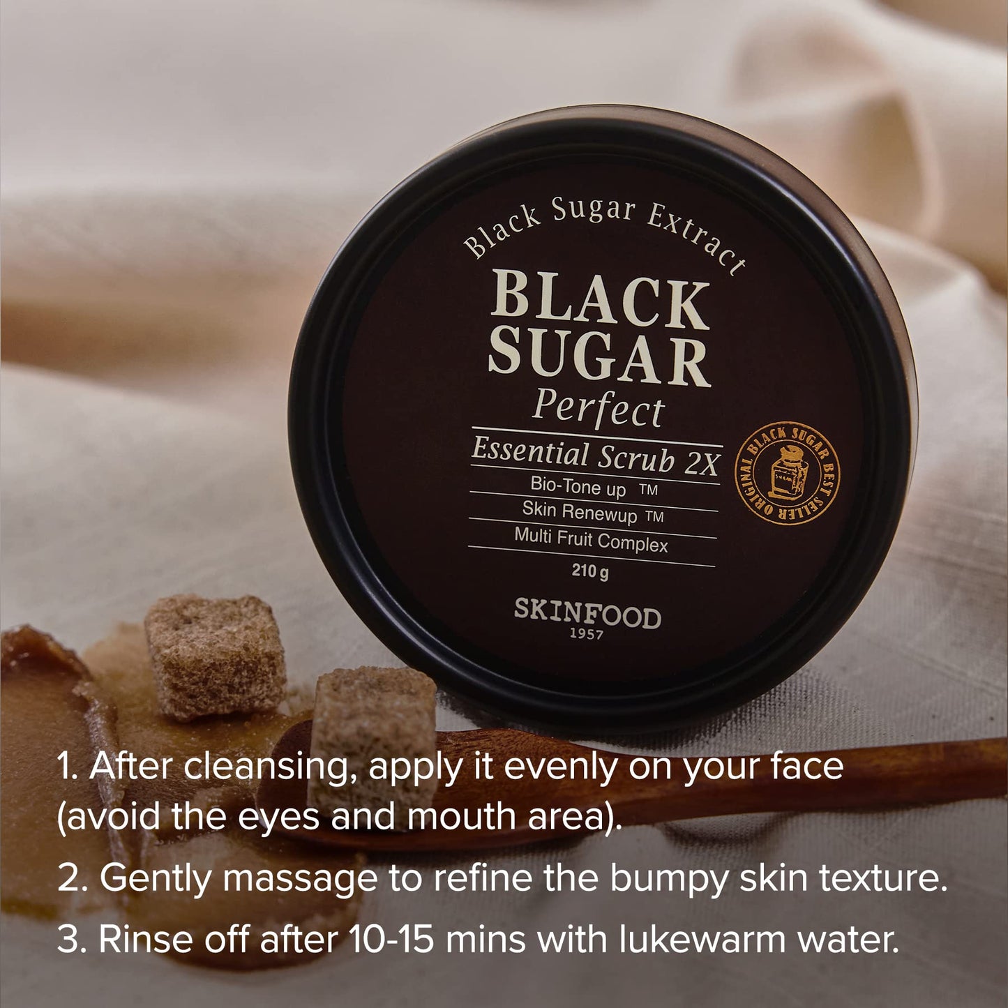Skinfood Black Sugar Mask Wash Off Exfoliator, 7.05 Ounce