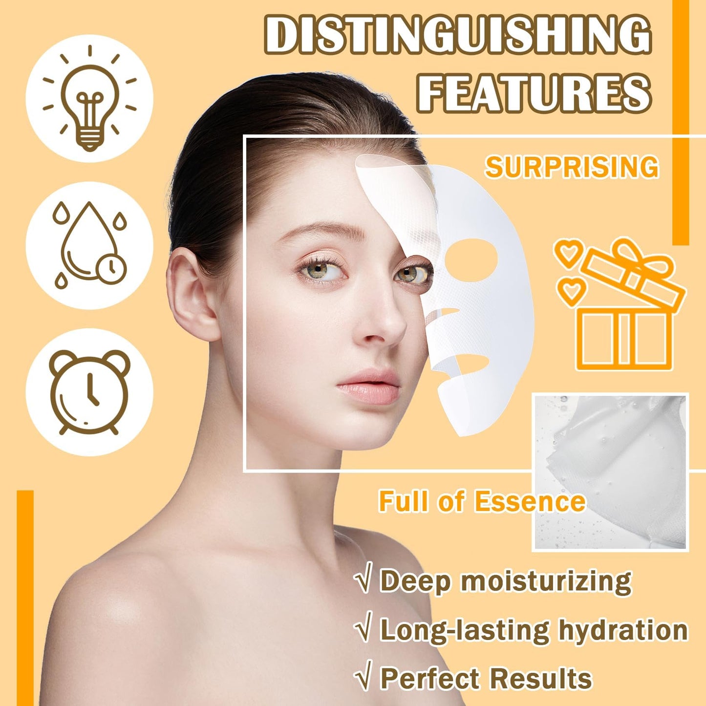 Fusang 20 Pcs Facial Sheet Mask,Hydrating Face Masks Skincare Gift Set,Moisturizing Soothing Facial Masks,Easy to Use & Nourishing Face Mask Skin Care Set