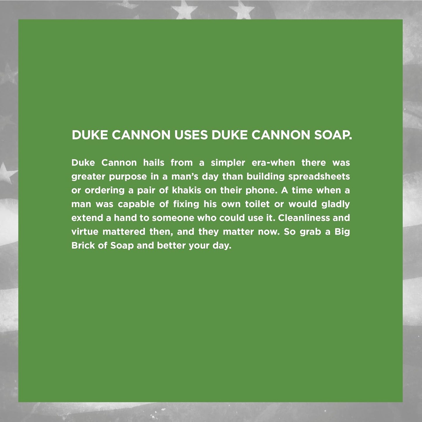 Duke Cannon Supply Co. Big Brick of Soap Bar for Men WWII Collection Smells Like Productivity (Fresh, Energizing Mint) Multi-Pack - Superior Grade, Extra Large, All Skin Types, 10 oz (3 Pack)