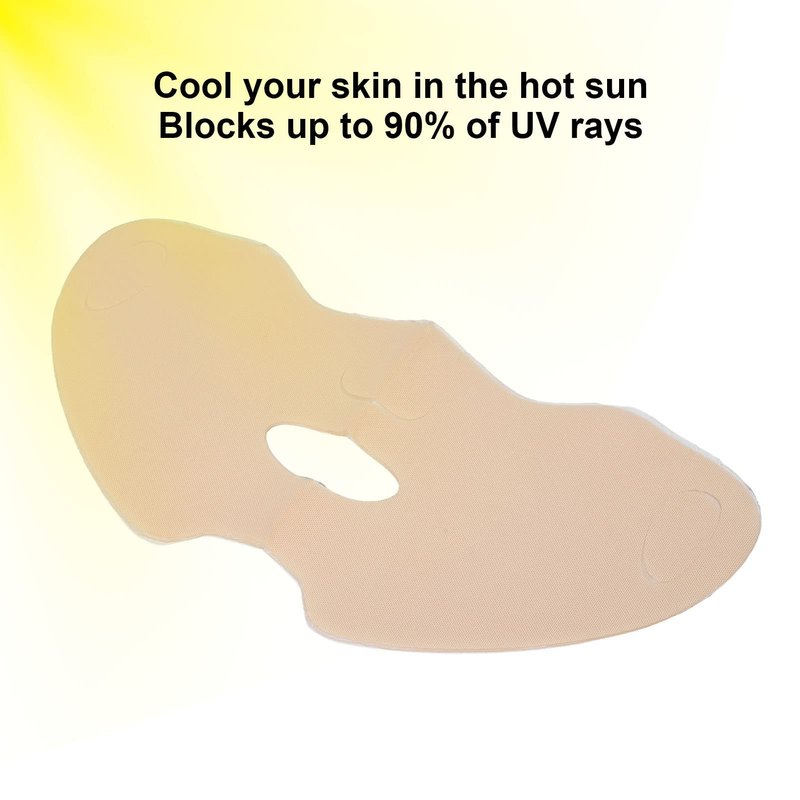 6Pcs Sun Hydrogel Cover Sun, 6Pcs Sunscreen Hydrogel Cover Hydrogel Cover Disposable Moisturizing Half Cover Hanging Ear Sun Cooling Patch for