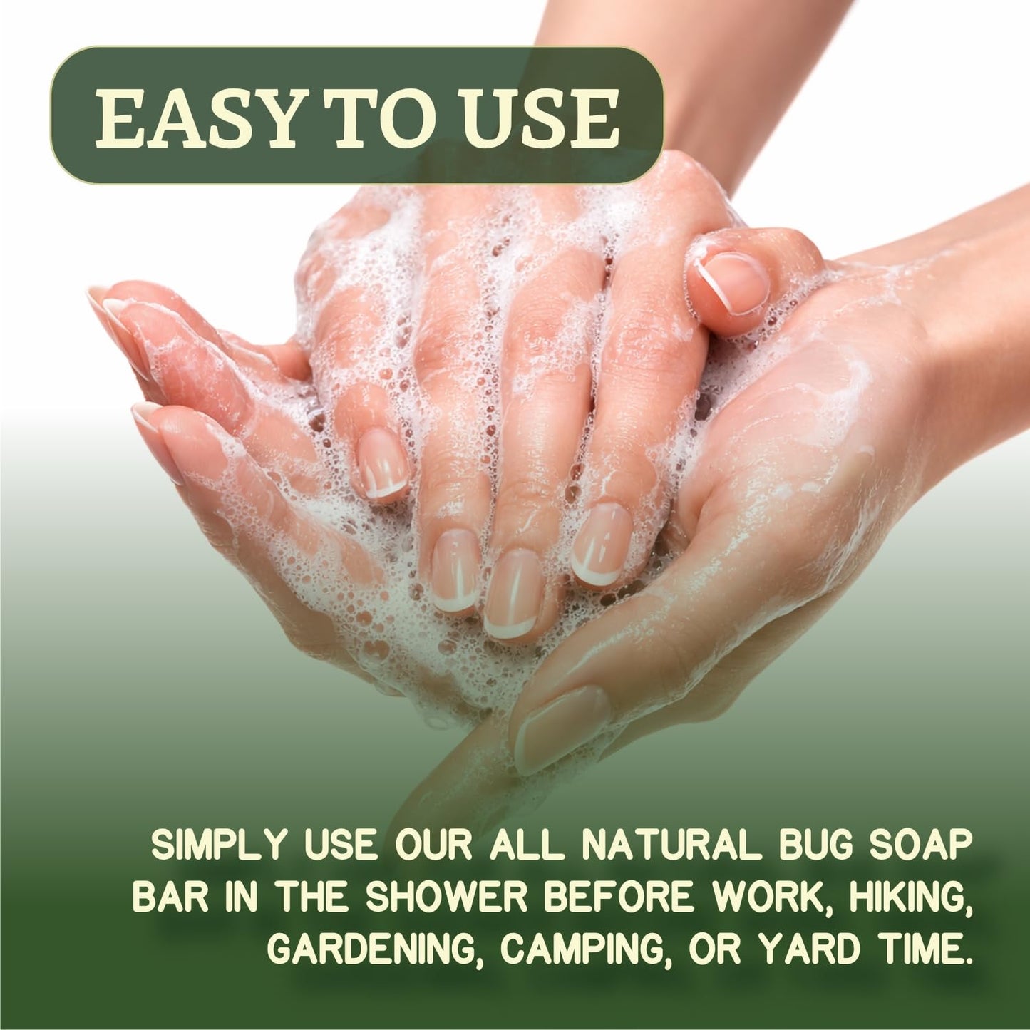 CoreTex Smoky Mountain DEET Free Bug Repellent Soap - 3oz USA-Made Anti-Mosquito Soap Bar with Citronella Java Oil - Plant Based, Natural Bug Repellent Providing Defense Against Biting Insects