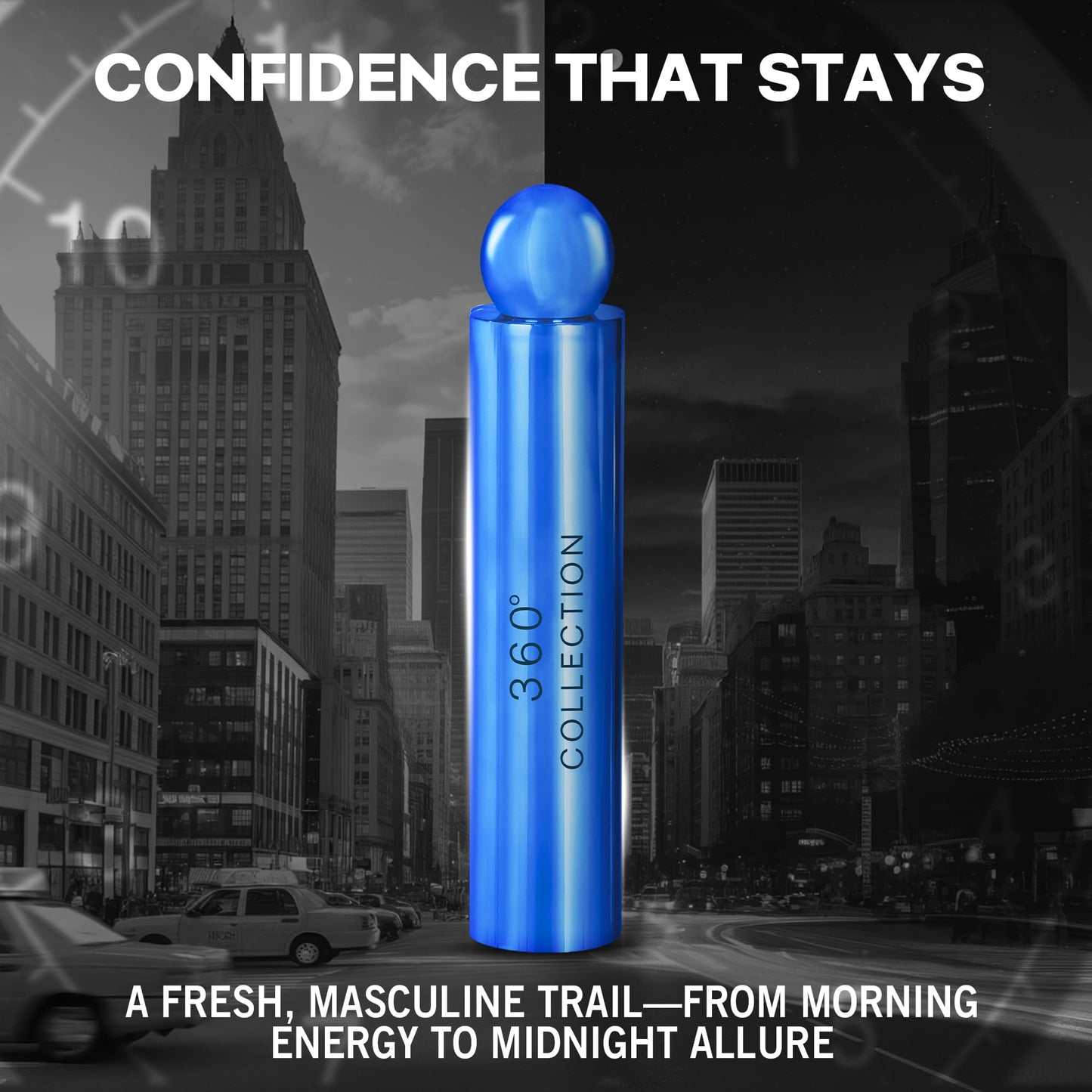 Perry Ellis 360° Collection Magnetic Blue Eau De Toilette Spray for Men - Mens Cologne, Long Lasting Perfume, EDT, Fragrance with Notes of Juniper, Musk & Oak Wood - 1.7 fl oz (50 mL)