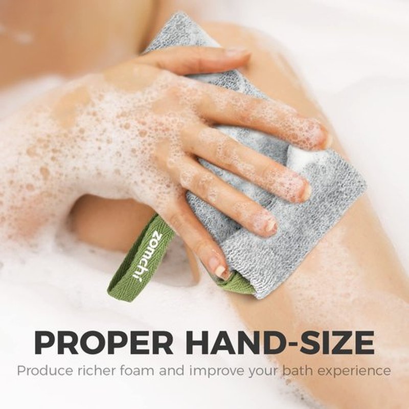 ZOMCHI 2 Pieces of Soap Bags with Gentle Roughness, Soap Savers for Bar Soap, Body Scrubbers for Use in Shower, Soap Exfoliating Bag