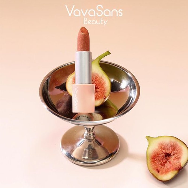 VavaSans Vegan Glitter Lipstick Mermaid Shimmer Metallic Sparkling Nude Brown Shade Long Lasting Waterproof Non-Sticky Formula Diamond Shiny Highly Pigmented Lip Stick for Women