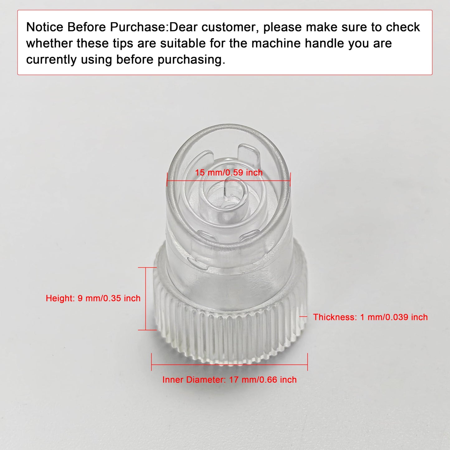 Elitzia 10 PCS Hydro Oxygen Facial Beauty Machine Tips Replacement Plastic Hydrodermabrasion Tips for Skin Cleaning Parts Large Spiral Shape Tip Suitable for ETAF1324 ETDN7 Machine Acceossories ETTIP1