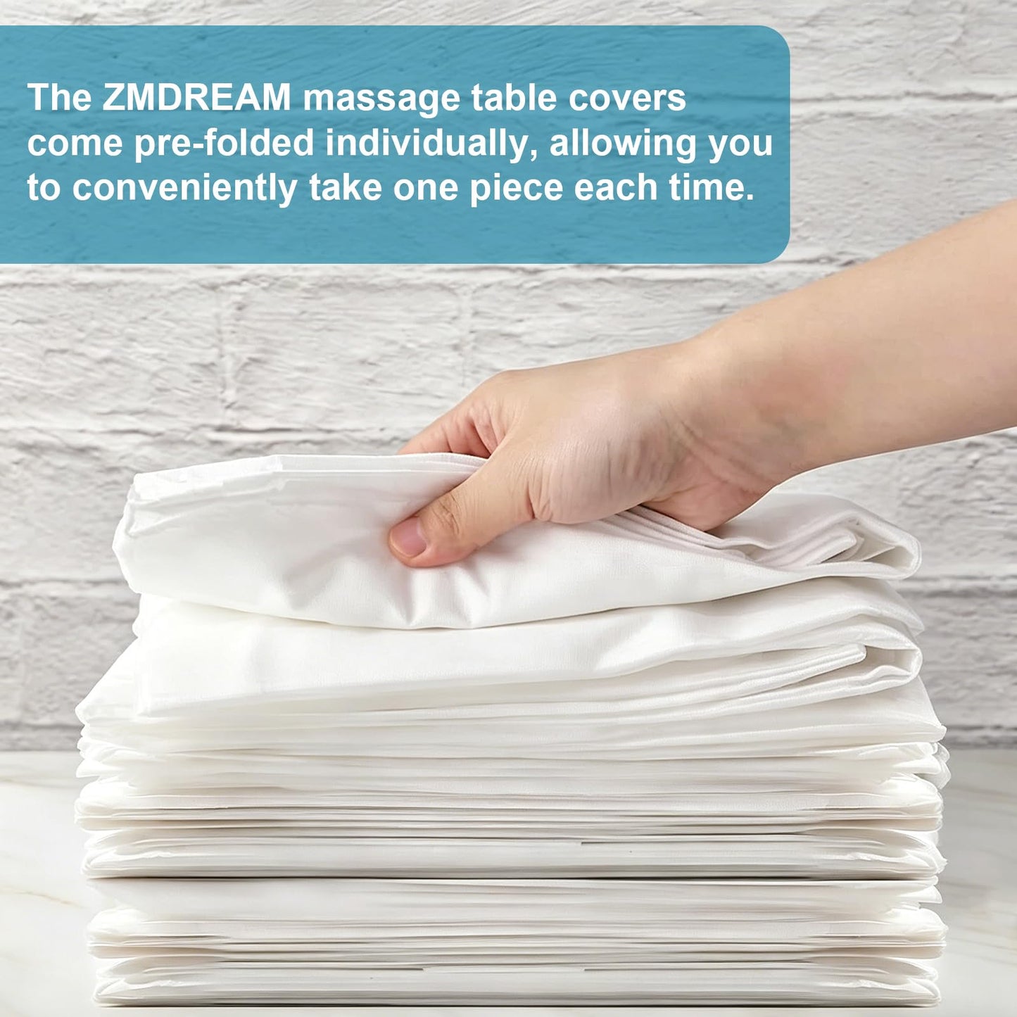 ZMDREAM Disposable Fitted Massage Table Sheets Bed Covers for Massage Beauty Tattoo 82 x 35 inches White/20