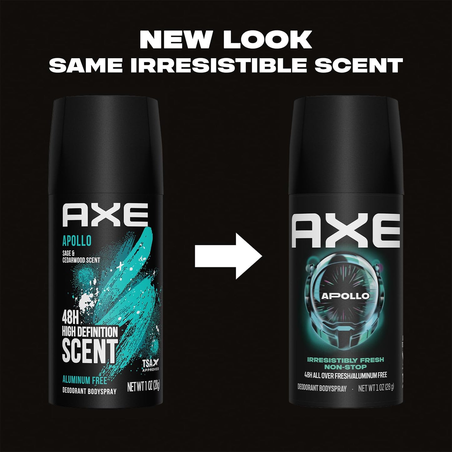 AXE Travel Deodorant, Body Spray, Apollo, 3-Pack – 48H High-Definition Scent & Odor Protection, Sage & Cedarwood, Aluminum-Free, 1 Oz Ea