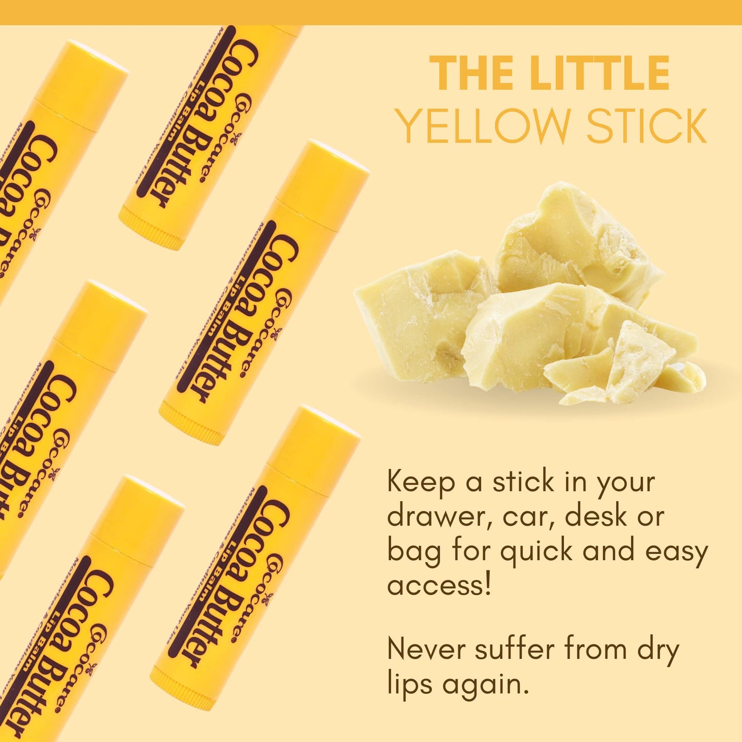 Cococare Cocoa Butter Lip Balm 0.15oz (24 Pieces)
