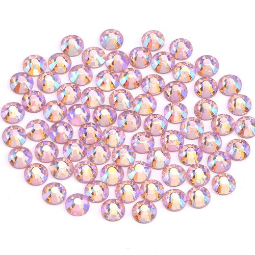 Rhinestones Novani Rhinestones for Crafts Glass Crystals Nail Rhinestones Flatback Nail Gems and Rhinestones for Nails Art Makeup Face Clothes Shoes Decoration DIY(SS8,1440pcs,Pink AB)