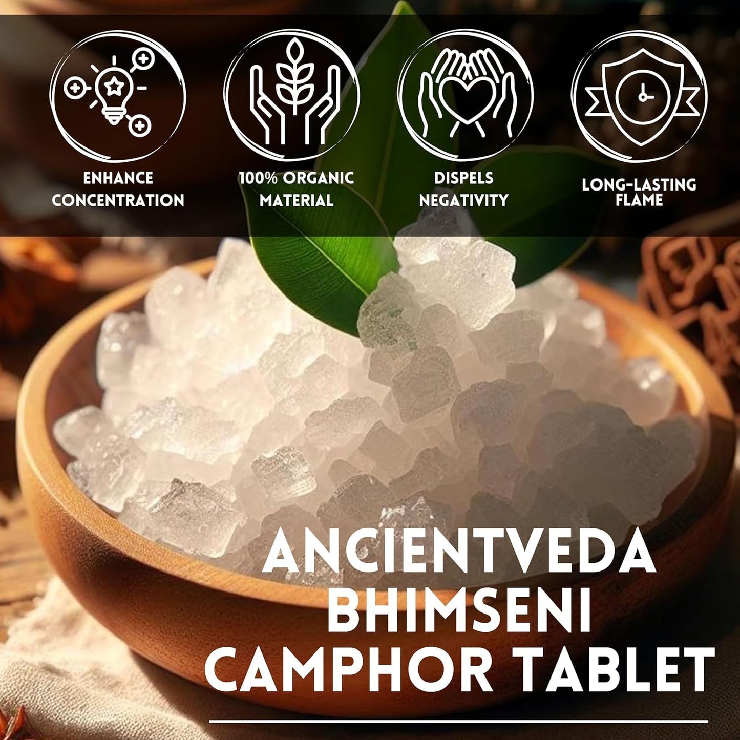 SOUL STICKS 100% Pure Natural Bhimseni Camphor Tablet (100 Grams) Aromatherapy Camphor for Refreshing Fragrance, Enhancing Concentrations | Tablet for Puja, Alcanfor Tablets, Kapoor for Pooja