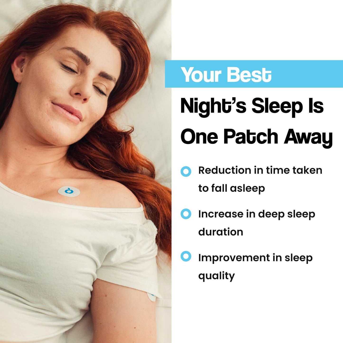 Vytadose Natural Melatonin-Free Herbal Sleep Patches for Adults - No Added Hormones - 8-Hour Time-Release Formula - Ashwagandha, Magnesium, Passionflower, Valerian Root, Lemon Balm & Chamomile