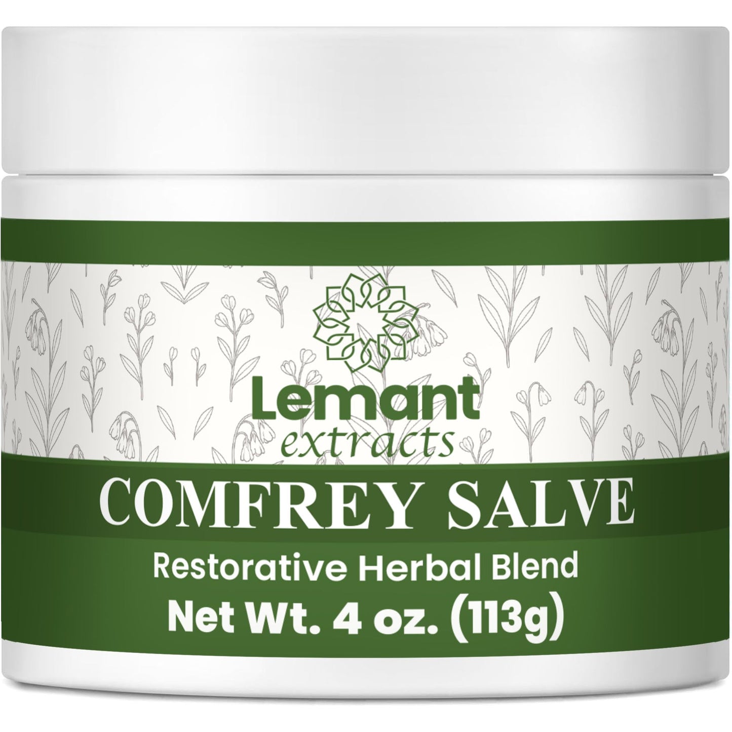 Organic Comfrey Salve for Bone Healing (4 oz) | Natural, Herbal Comfrey Cream for Soothing Comfort and Recovery - Infused with Concentrated Comfrey Oil