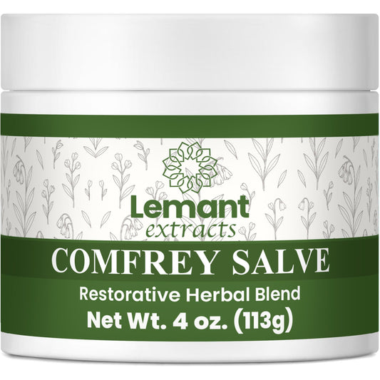 Organic Comfrey Salve for Bone Healing (4 oz) | Natural, Herbal Comfrey Cream for Soothing Comfort and Recovery - Infused with Concentrated Comfrey Oil