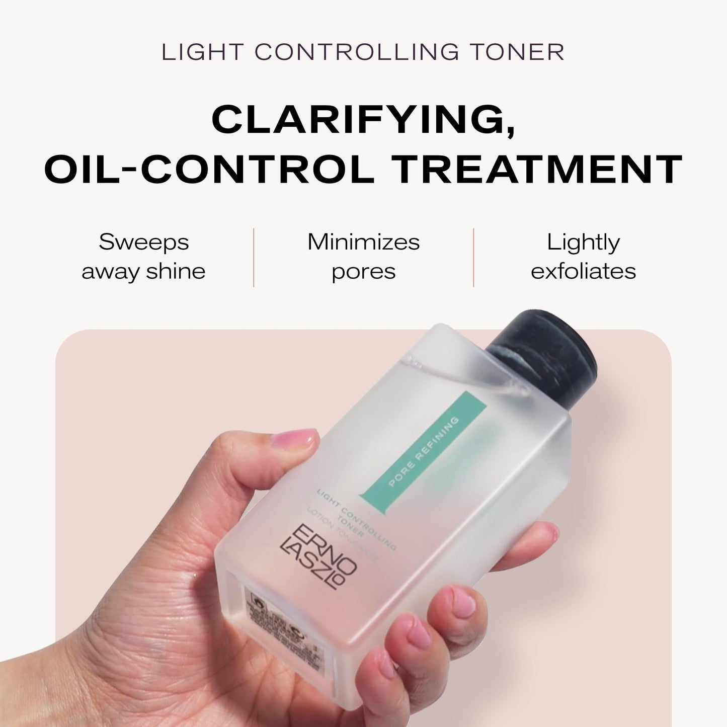 Erno Laszlo Light Controlling Hydrating Toner for Face, Exfoliating, Moisturizing & Mattifying Skin Care, Cosmetic Grade Astringent Reduces Shine, Toner for Oily Skin, 6.8 Fl Oz