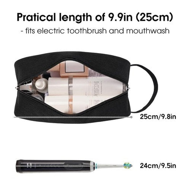 Narwey Clear Travel Toiletry Bag for Women and Men Traveling Dopp Kit Makeup Bag Organizer for Toiletries Accessories Cosmetics (Clear-Black)