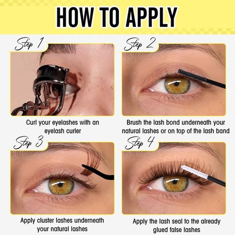 Brown Lash Clusters Natural Individual Lashes Cat Eye Eyelash Clusters D Curl Wispy DIY Lashes Extensions Brown Cluster Eyealshes Extension (10-16MM)