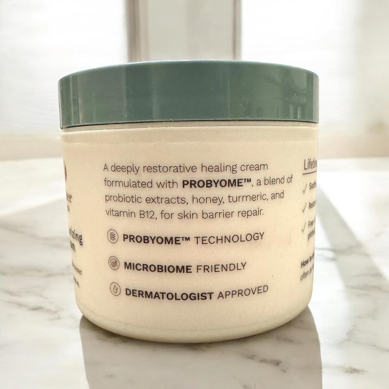 Moisturizing Cream for Dry, Sensitive Skin - Probiotic Extracts, Honey, Turmeric, Vitamin B12 | Fragrance-Free for Kids & Adults (3)