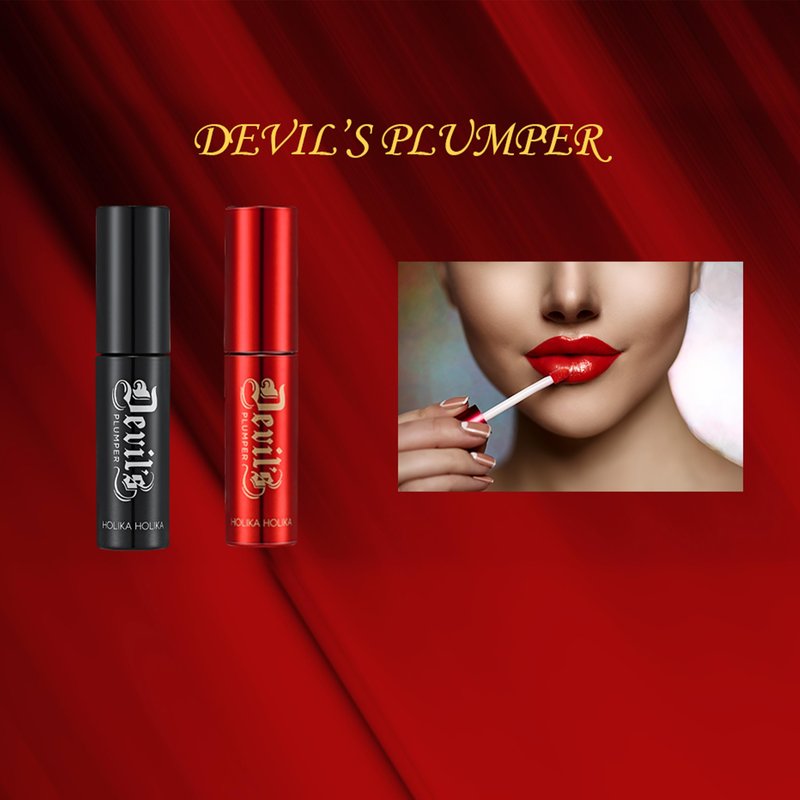 HOLIKA HOLIKA Devil's Real Lip Plumper for glowy shiny flamboyant voluminous lips