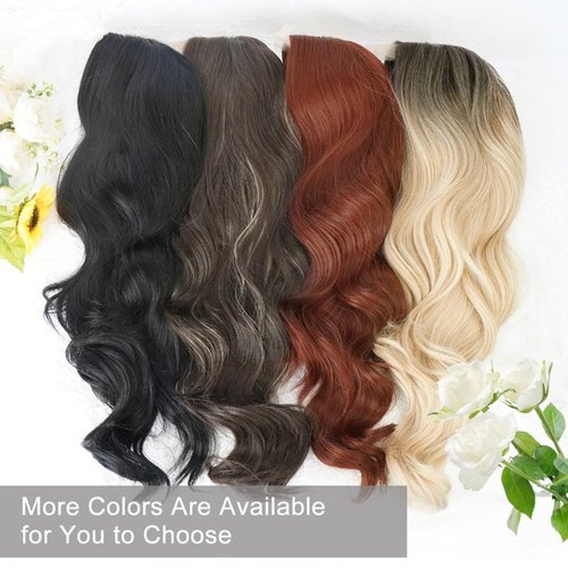 Long Auburn Wavy Wigs for Women 24 inch Copper Red Wig Natural Hair Synthetic Wig Middle Part Curly wig Heat Resistant Fiber Wigs for Daily Party Use