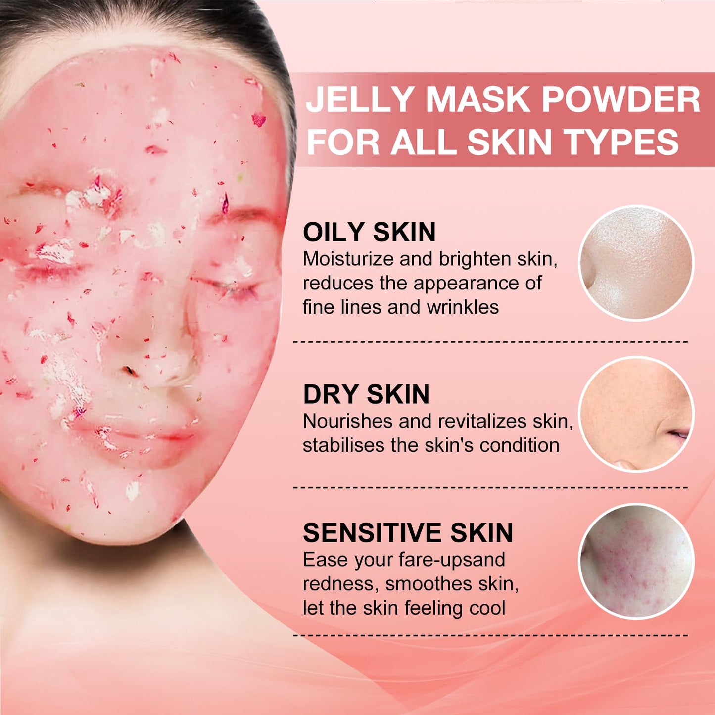 Angeland Jelly Mask for Facials Professional, Hydrating & Moisturizing Peel-Off Natural Gel Face Mask SkinCare, Professional Spa Use Jelly Face Masks, Deep Hydration & Glow 23 Fl Oz (Pure Himala Yan)