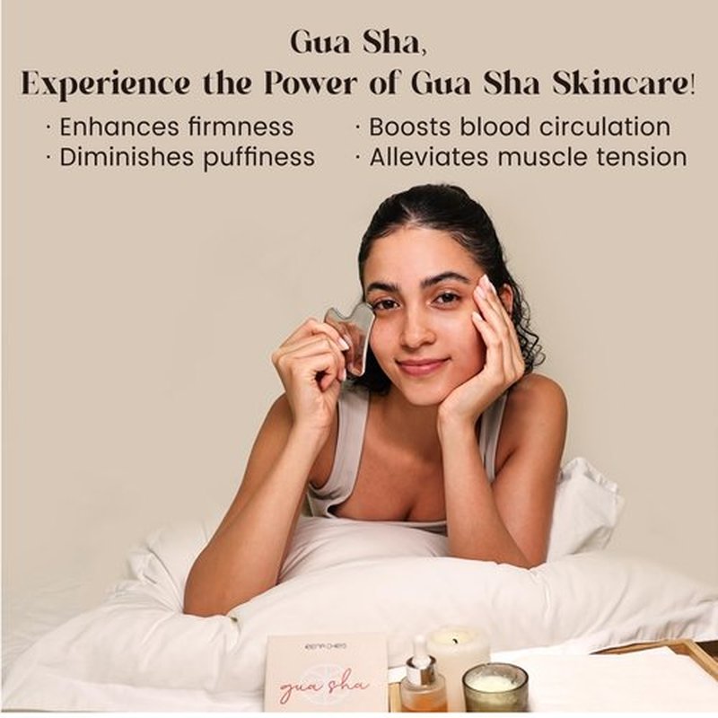 Rena Chris Gua Sha Facial Tools, Stainless Steel Guasha, Manual Massage Sticks for Jawline Sculpting and Puffiness Reducing, Scraping Massage Tool, Skin-Care Tool (Silver)