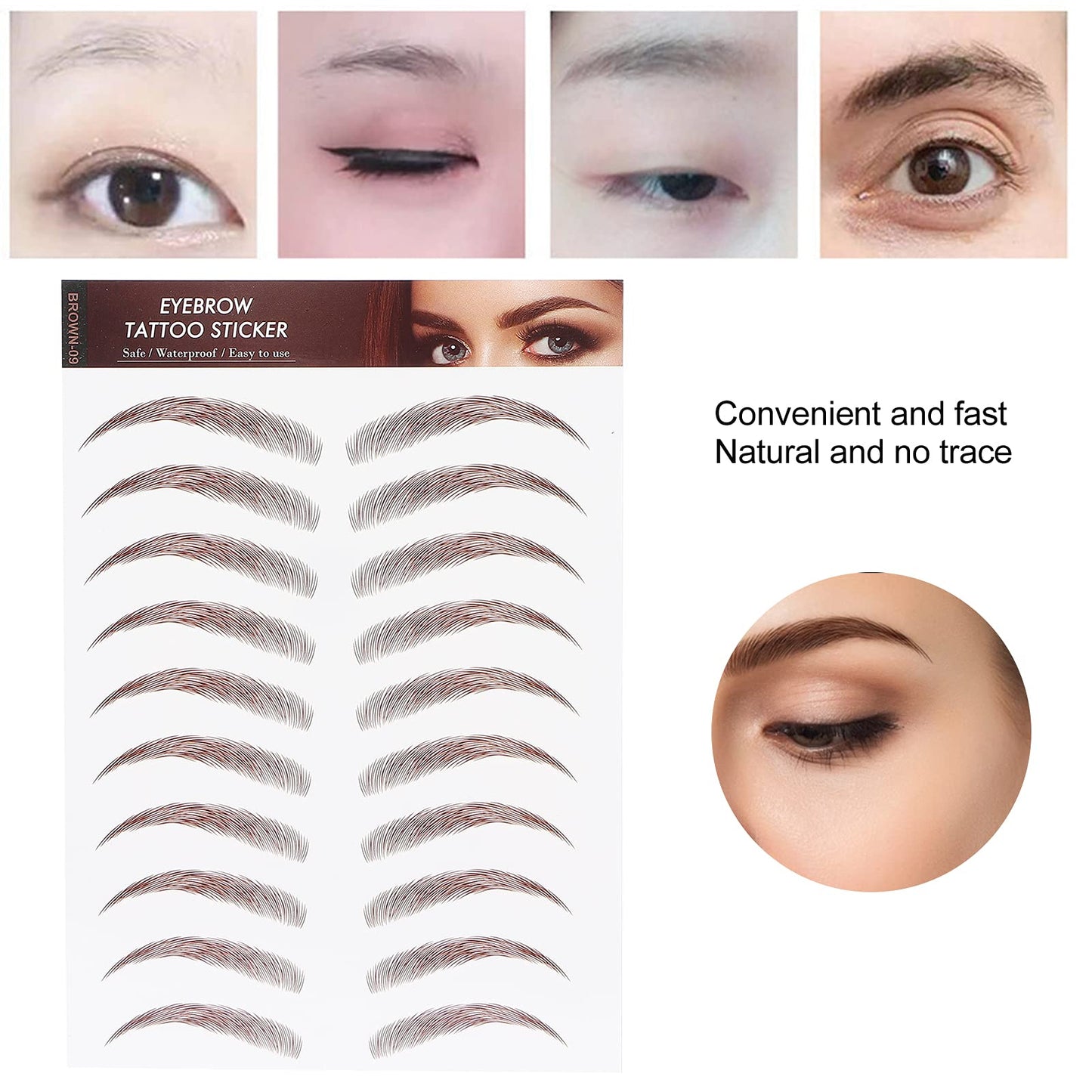 Tattoo Transfer for Women, Long-lasting Design, Eco-friendly Material, Easy to Use, 1-7 Days of Perfect Brows