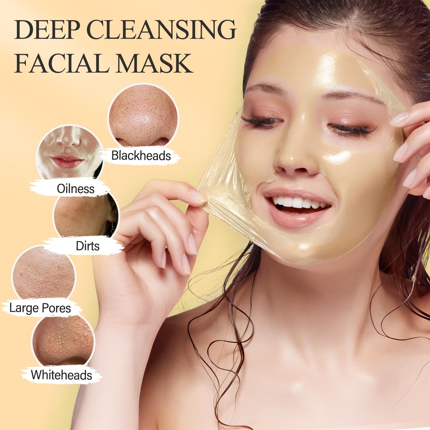SHVYOG Calendula Peel Off Face Mask, Peel Off Mask with Vitamin C Serum & Brush (100g+30ml)
