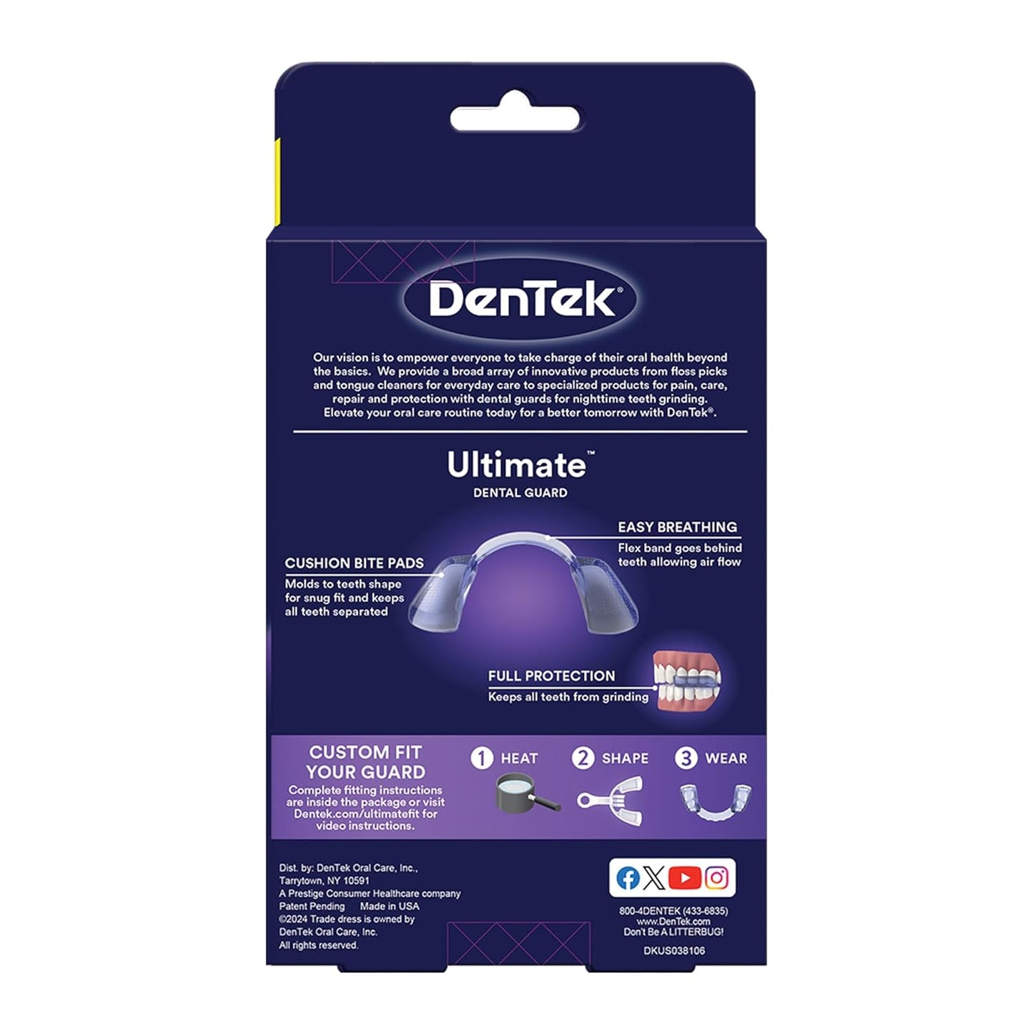 DenTek Night Guard for Teeth Grinding + Efferdent Cleanser Tablets, 90 Count