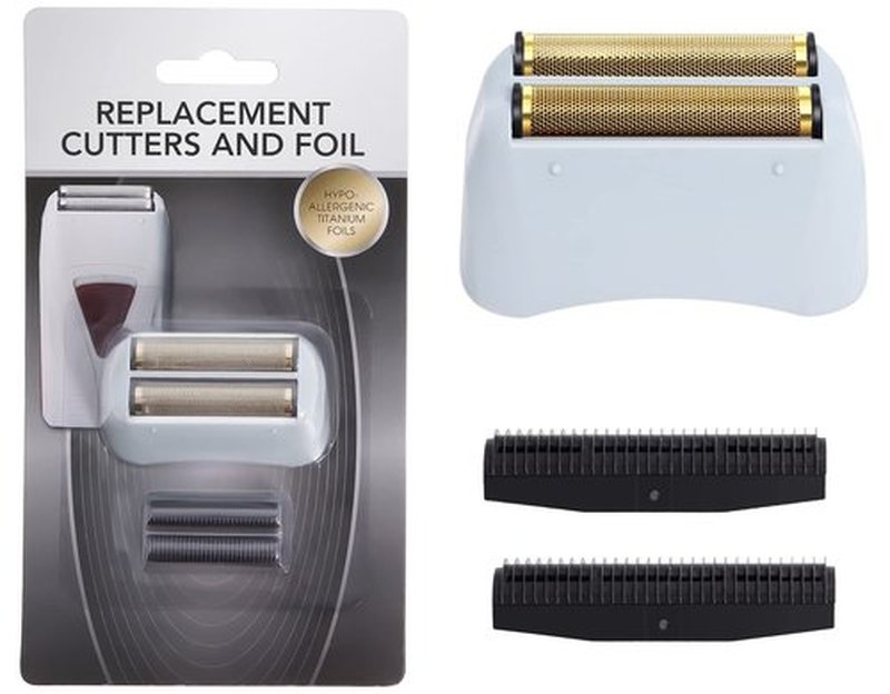 2 Pack Pro Shaver Replacement Foil and Cutters Compatible with Andis 17150(TS-1)/17155/17200 Shaver for ProFoil & Lithium Shaver, Golden