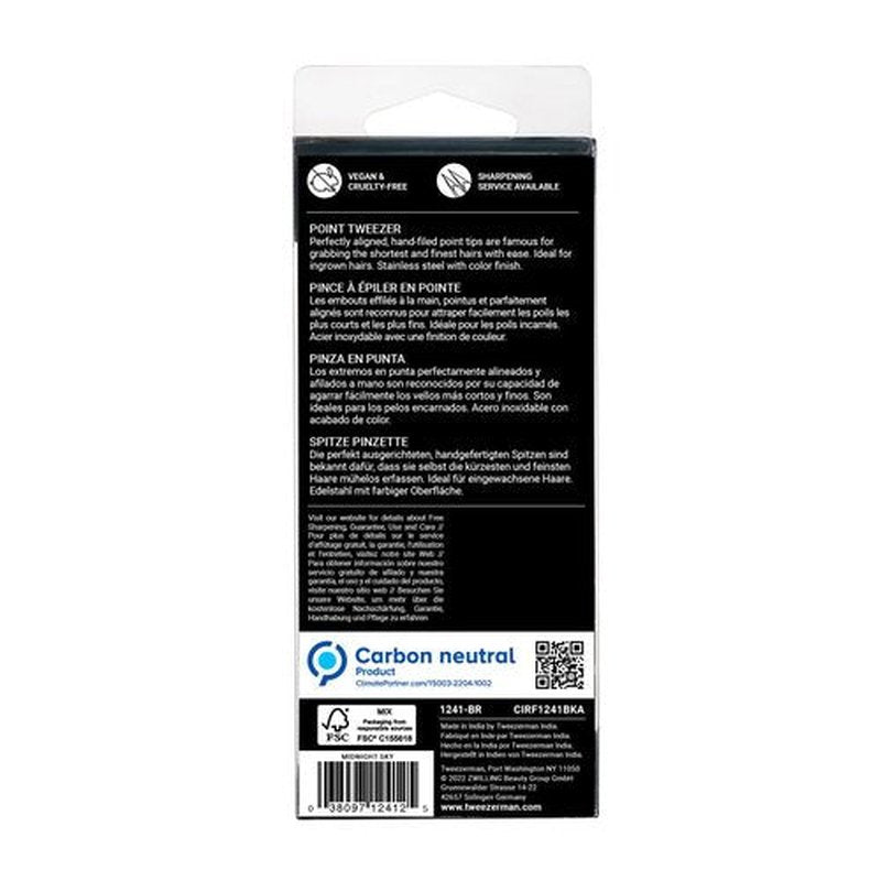 Tweezerman Point Tweezer - Model No. 24-BR, Midnight Sky, 1 Count