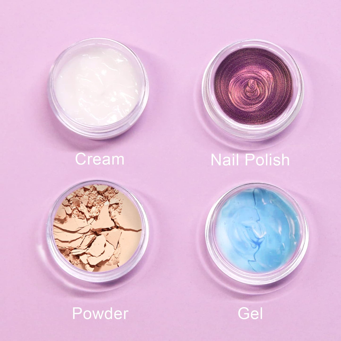 SumDirect 5 Gram Cosmetic Containers - 100Pcs Sample Jars with Lids, Small Plastic Makeup Sample Containers with 10Pcs Organza Bags and a Scoop