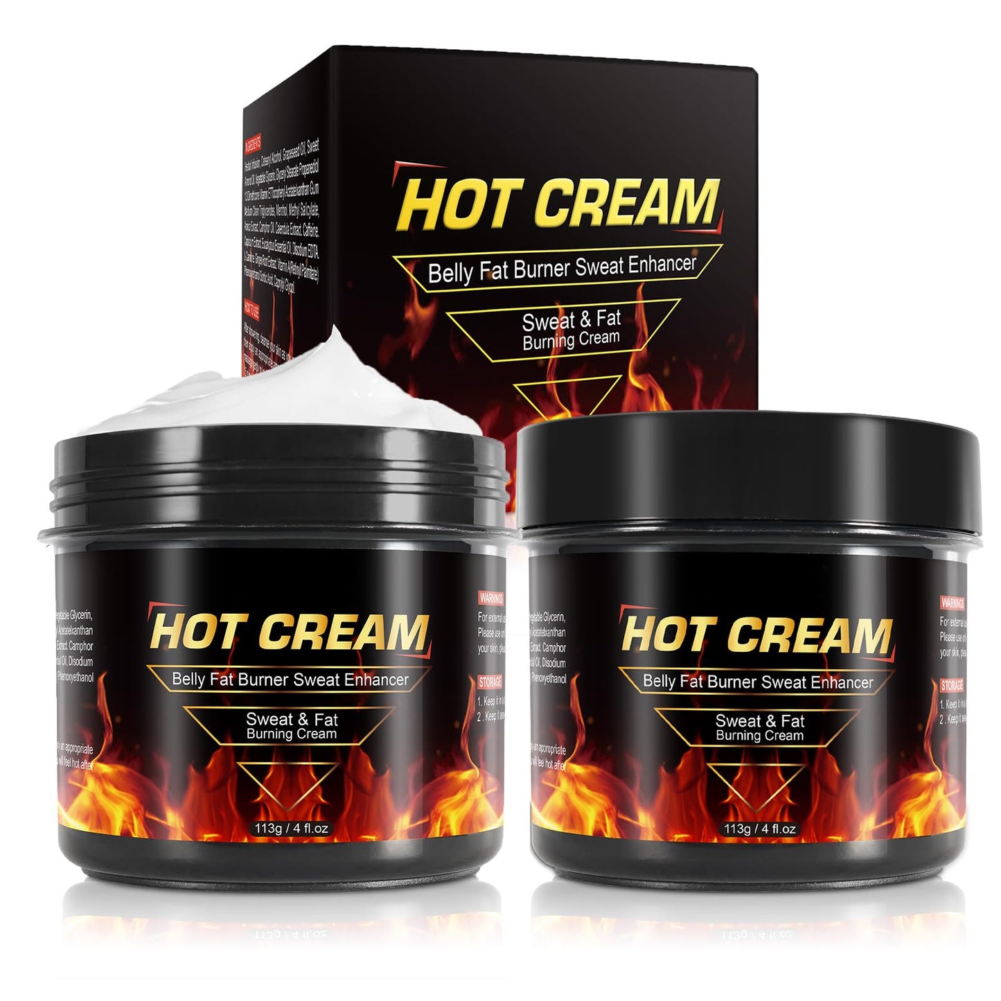 Sweat Cream for Skin, 2 Pack Workout Enhancer Promotes Circulation for Target Areas, Support Muscle Warm-up & Improve Exercise Effect, Skin Tightening and Elasticity, Sweat Cream for Women & Men