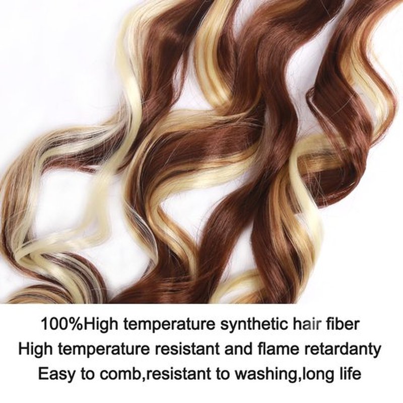 Pre Stretched Braiding Hair 20 Inch Loose Wave Crochet Braids Hair 8 packs Big wavy curly Bouncy Braiding Hair Curly Synthetic (P-27/33/613, 24inch(pack of 8))