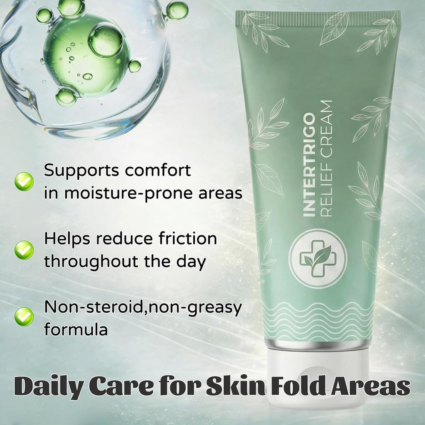 ALMOSDO Clairon Rashbreak Formula, Clairon Intertrigo Relief Cream, Skin Fold Care & Chafing Support Cream with Zinc Oxide & Undecylenic Acid Helps Soothe Irritated Skin
