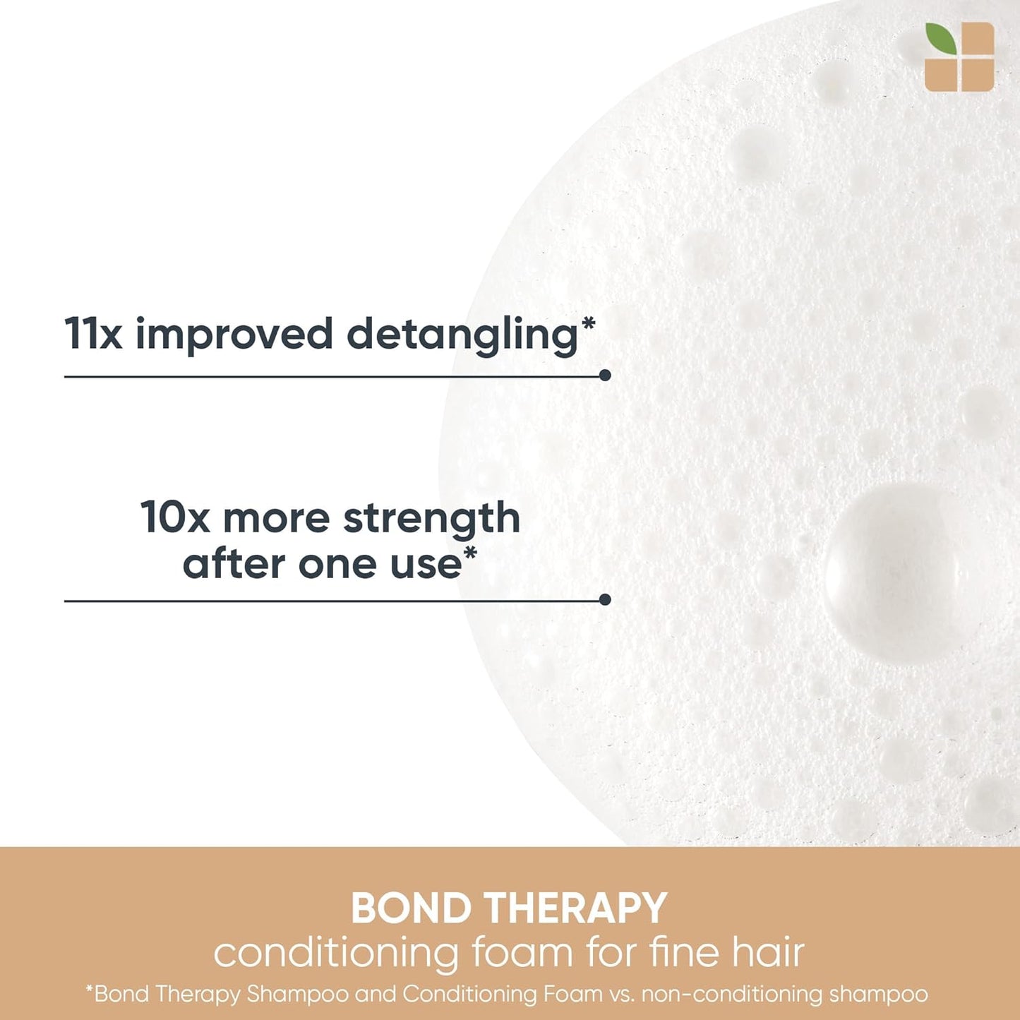 Biolage Bond Therapy Conditioning Foam - Builds Bonds & Reduces Breakage, Paraben & Sulfate-Free, Salon Professional Conditioner