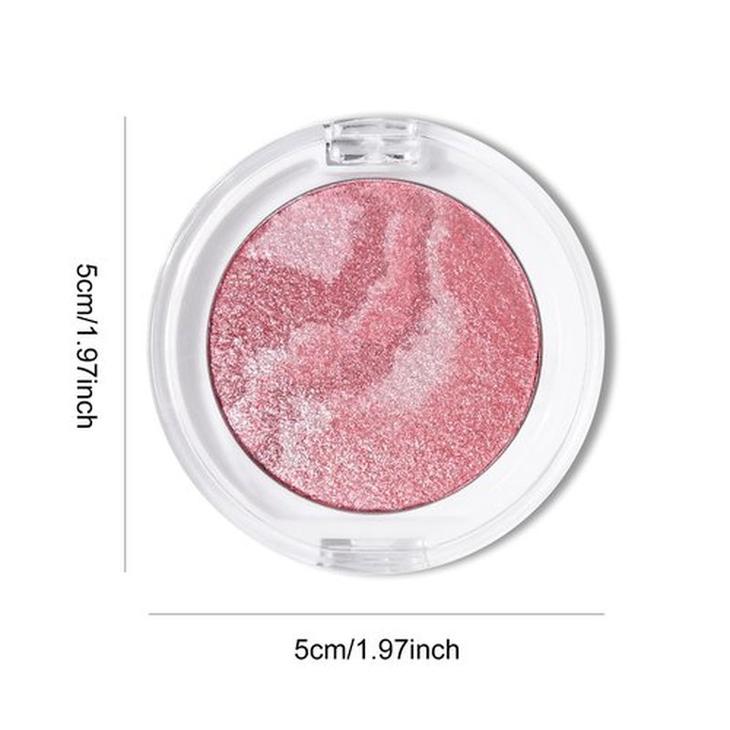 KYDA Baked Blush, High Glossy Face Blusher, Shimmer Pressed Powder Blush, Buildable Lightweight Formula, Radiance Pink Glow Blush Makeup, Multiuse Baked Powder for Face Eye Cheeks, #03